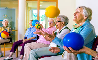 Fun Balloon Activities maintain hand eye coordination for seniors of all ages 